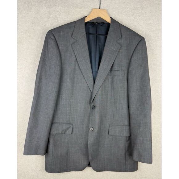 Jos. A. Bank Other - Jos A Bank Jacket Men 41R Gray Blue Plaid Blazer 100% Wool Sport Coat‎ Preppy